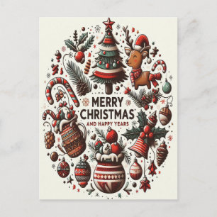 Deseos de Invierno Brillante en una Tarjeta Festiv