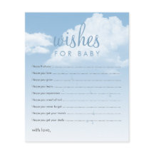 Deseos de las tarjetas de consejo Baby Shower para