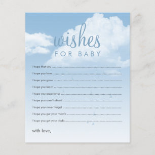 Deseos de las tarjetas de consejo Baby Shower para