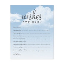 Deseos de las tarjetas de consejo Baby Shower para