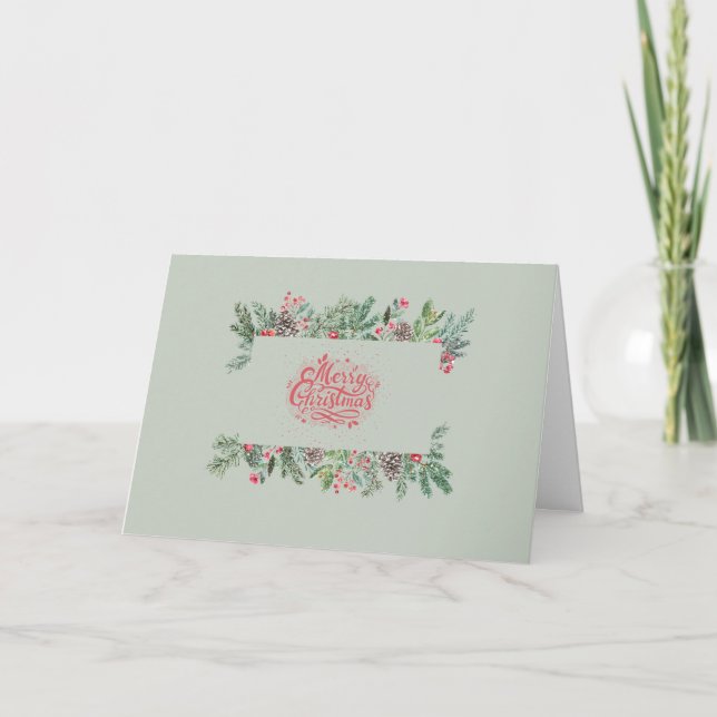 Deseos de Navidad Cálidos con Texto Personalizable (Anverso)