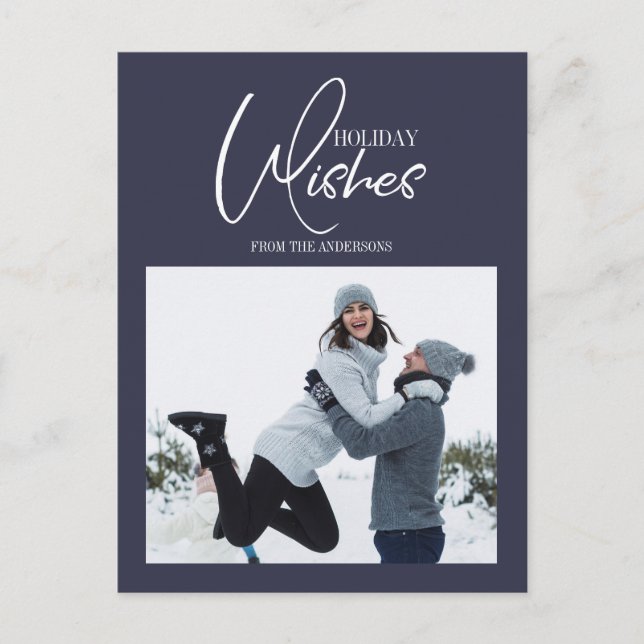 Deseos de Navidad Foto Tarjeta Postal (Anverso)