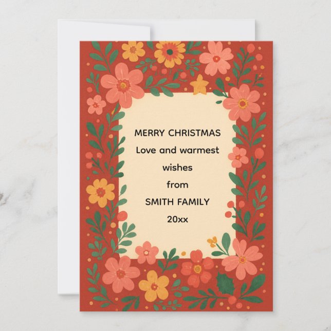 Deseos de Navidad personalizables  (Anverso)