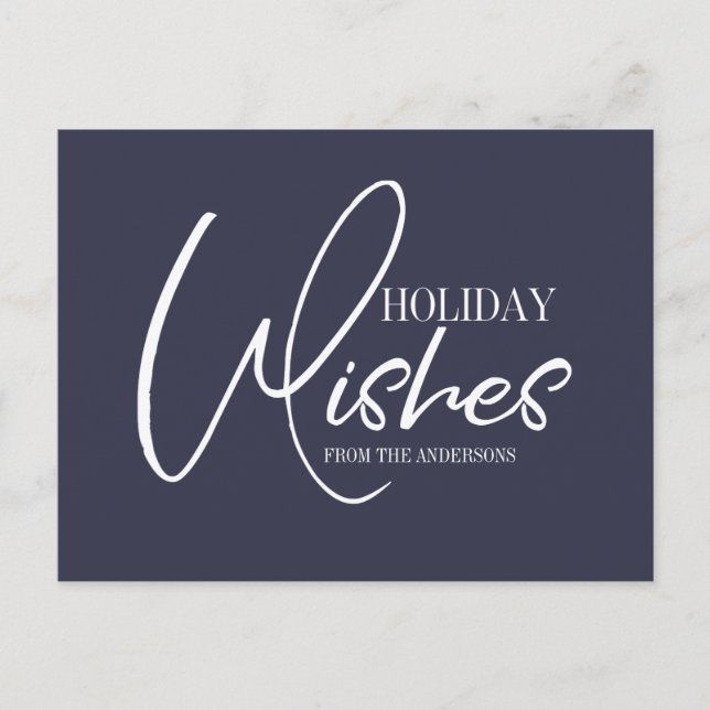 Deseos de Navidad Tarjeta postal de Navidad (Anverso)