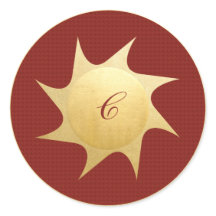 Deseos de Navidades brillantes - pegatina redondo