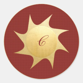 Deseos de Navidades brillantes - pegatina redondo