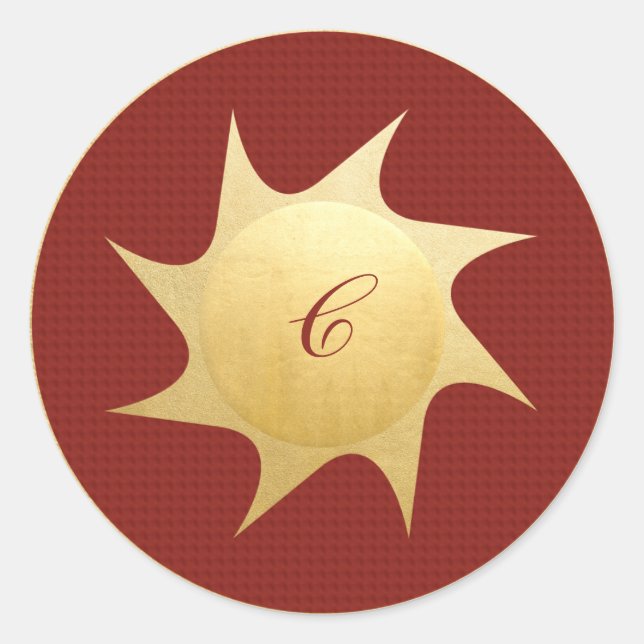 Deseos de Navidades brillantes - pegatina redondo (Anverso)