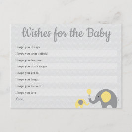 Deseos de tarjeta de bebé para ducha de bebé de el