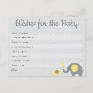 Deseos de tarjeta de bebé para ducha de bebé de el