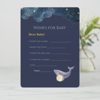 Deseos de tarjeta para bebé en la ducha de bebé Lu