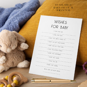 Deseos de tipografía simple para tarjeta Baby Show
