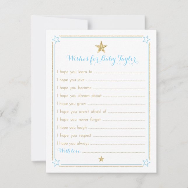 Deseos de Twinkle Little Star para Baby Blue Gold (Anverso)
