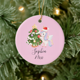 Deseos de Unicornio - Ornamento navideño Personali