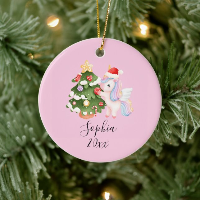 Deseos de Unicornio - Ornamento navideño Personali (Árbol)