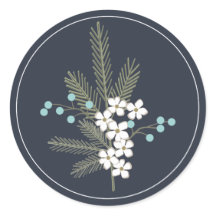 Deseos de vacaciones Sello para sobres de Navidade