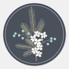 Deseos de vacaciones Sello para sobres de Navidade