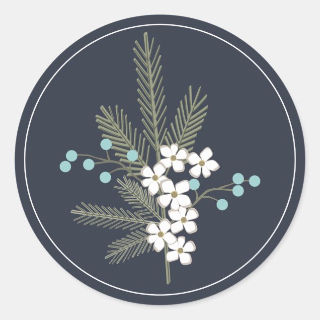 Deseos de vacaciones Sello para sobres de Navidade (Anverso)