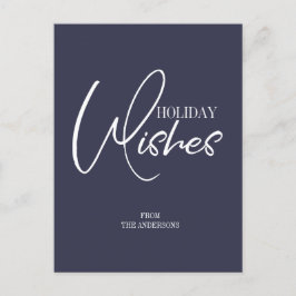 Deseos de vacaciones Tarjeta postal de Navidad