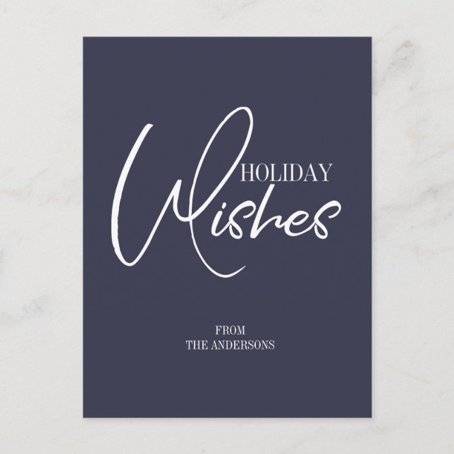 Deseos de vacaciones Tarjeta postal de Navidad (Anverso)