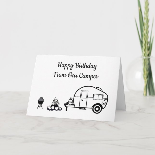 DESEOS DEL CUMPLEAÑOS DE LA TARJETA ***OUR CAMPER* (Anverso)