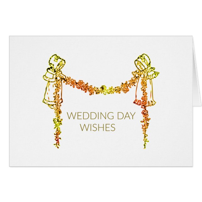 Deseos del Día de la Boda (Anverso (Horizontal))