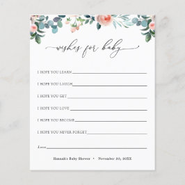 Deseos del té por la tarjeta para el bebé