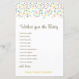 Deseos editables para la tarjeta de bebé, Baby Sho