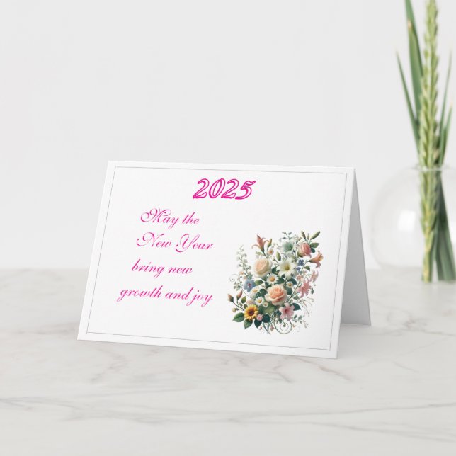 Deseos en flor para la tarjeta de felicitación ple (Anverso)