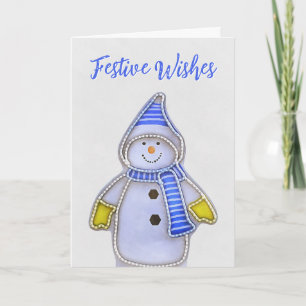 Deseos Festivos. Tarjeta de Felicitación Doble de