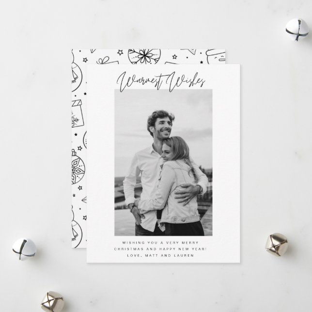 Deseos más cálidos Tarjeta de vacaciones Navidades (Anverso/Reverso In Situ)