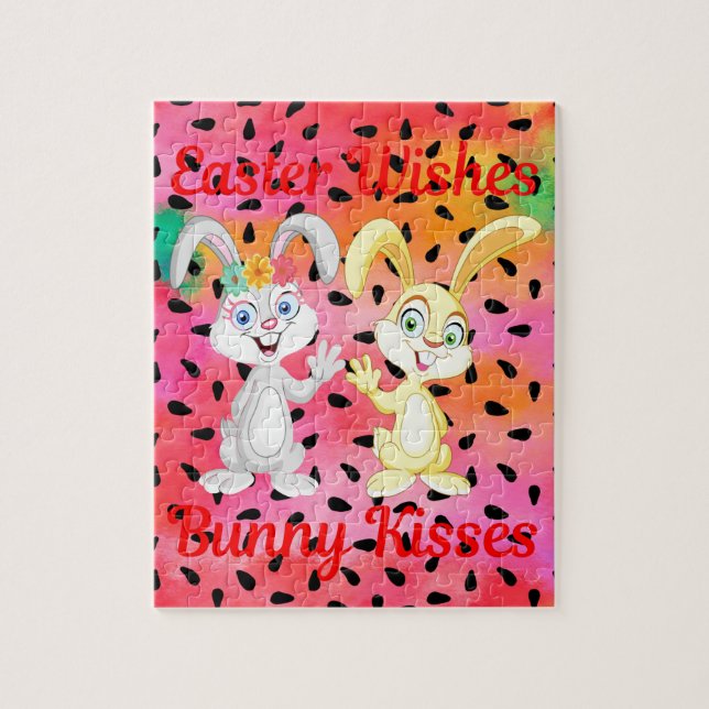 DESEOS MÁS FÁCILES, BUNNY KISSES JIGSAW PUZZLE (Vertical)