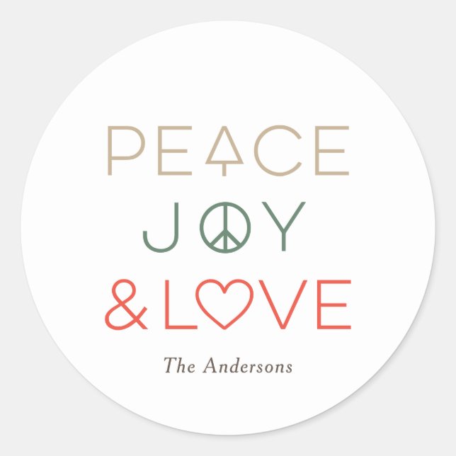 Deseos modernos Pegatina de vacaciones de color ED (Anverso)