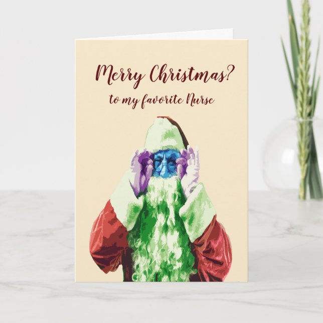 Deseos Papá Noel del navidad de la enfermera de la (Anverso)