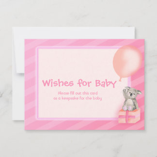 Deseos para la niña - tarjeta postal de la ducha d