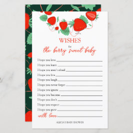 Deseos para la tarjeta Berry Sweet Baby