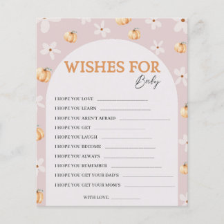 Deseos para la tarjeta de juego Baby Shower Baby F