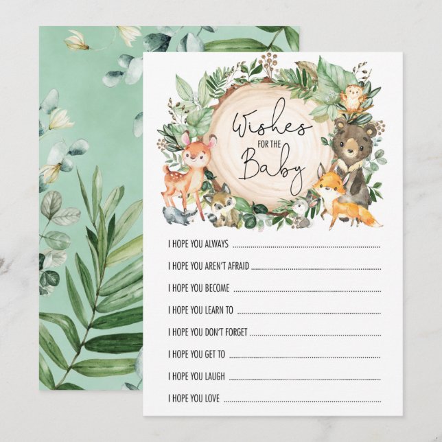 Deseos para la tarjeta de juego Baby Woodland Fore (Anverso / Reverso)