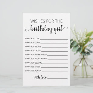 Deseos para la tarjeta de la fiesta de cumpleaños