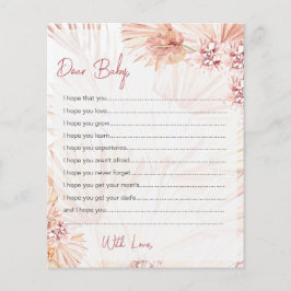 Deseos para las tarjetas para bebés Boho Rubor Sho