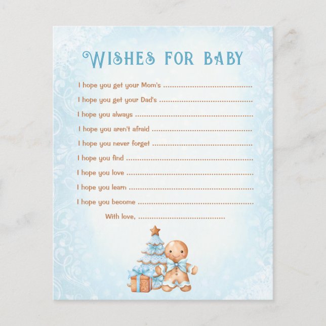 Deseos Para Navidades De Tarjetas Bebé Niño Baby S (Anverso)