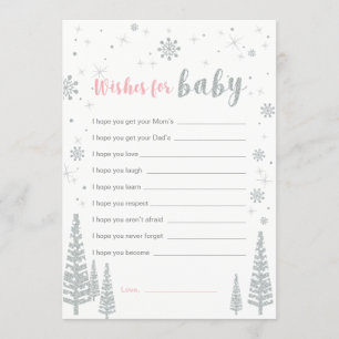 Deseos para tarjeta de bebé, juego de Baby Shower 