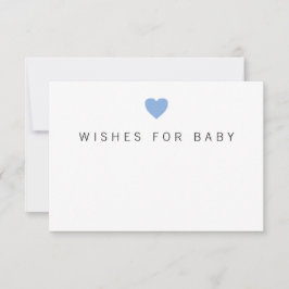 Deseos para tarjeta de envoltorio Baby Blue Heart 