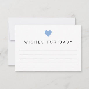 Deseos para tarjeta de envoltura de ducha Baby Blu