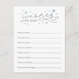 Deseos para tarjeta de juego de baby shower de beb