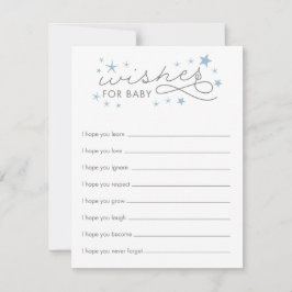 Deseos para tarjeta de juego de baby shower de beb