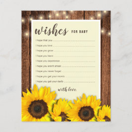 Deseos para tarjetas de consejos rústicos para bab