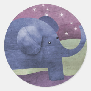 Deseos sobre una estrella - pegatinas del elefante