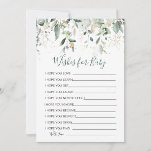 Deseos verdes de follaje para la invitación al jue