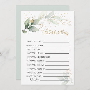 Deseos verdes de follaje para la invitación al jue