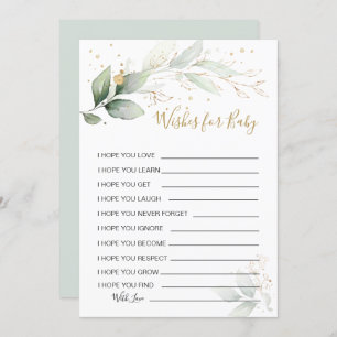 Deseos verdes de follaje para la invitación al jue